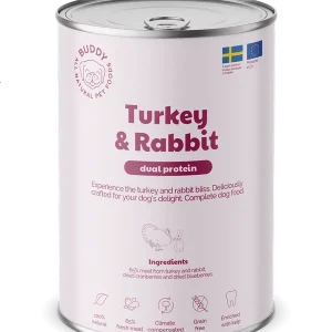 Buddy Dog Turkey & Rabbit 6x400 g Utförsäljning