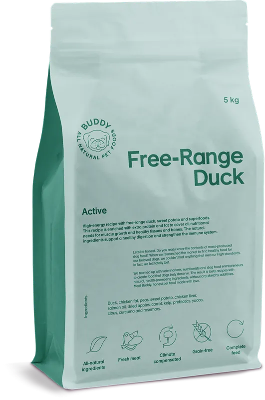 Köp nu Buddy Free-Range Duck 5 kg