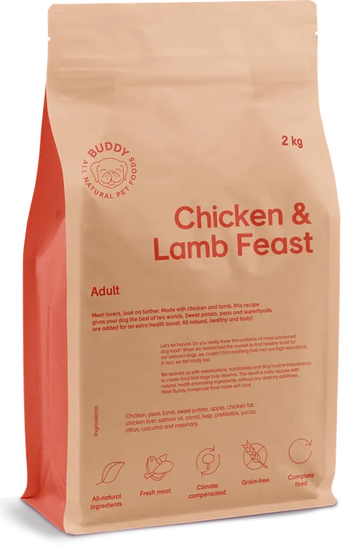 Handla nu Chicken & Lamb Feast Torrfoder för Hund - 5 kg