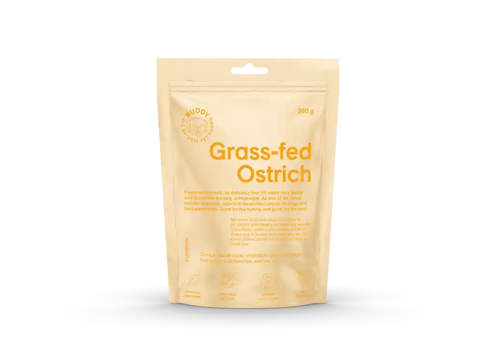 Reapris Buddy Grass-Fed Ostrich & Blackberries Hundgodis 200 g
