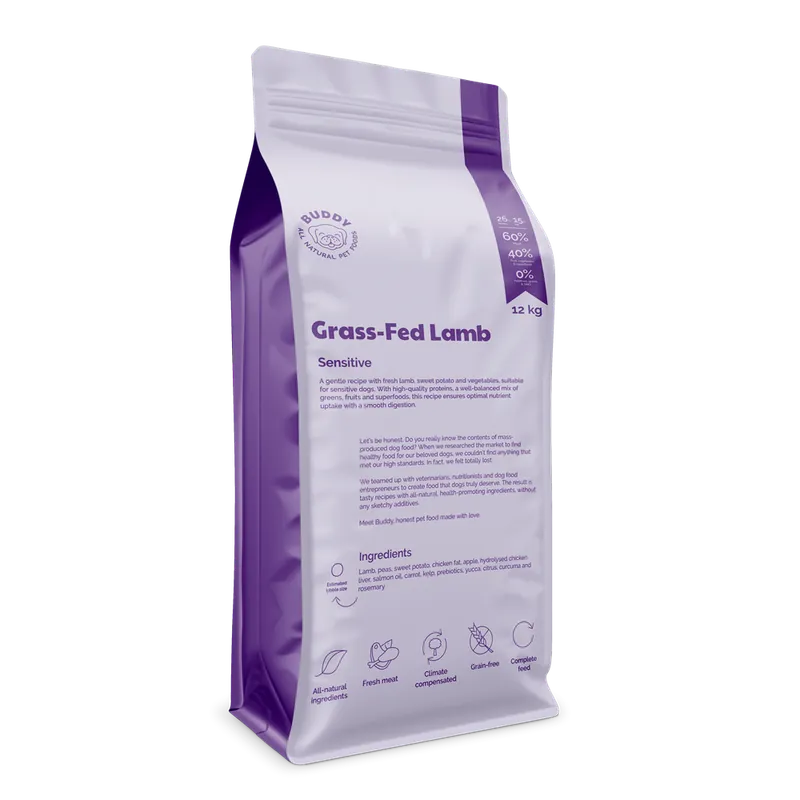 Bästa pris Buddy Grass-Fed Lamb 12 kg