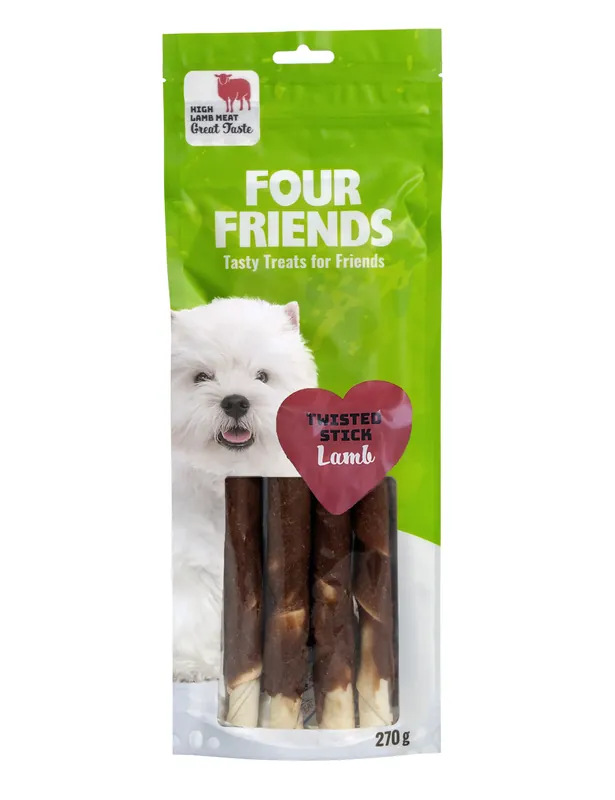Fynd Twisted Stick Lamb 25 cm 4-Pack - 4-pack