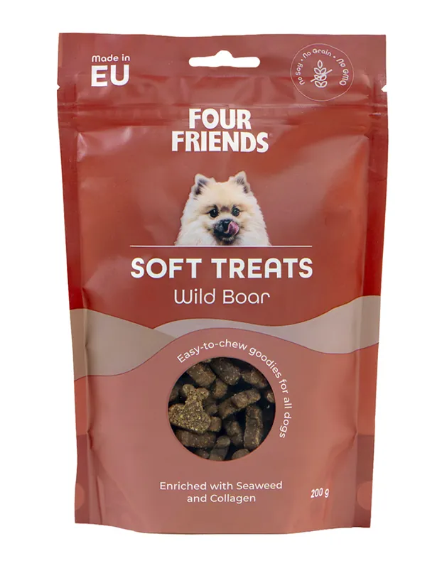 Dog Soft Treats Wild Boar Hundgodis - 200 g Trygg betalning