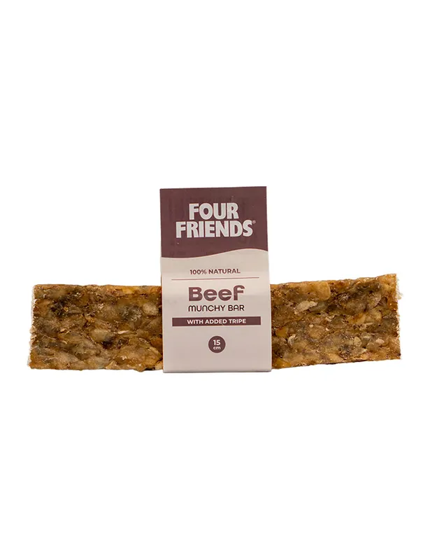 Natural Chews Beef Munchy Bar with Tripe till Hund - 15 cm Fynd