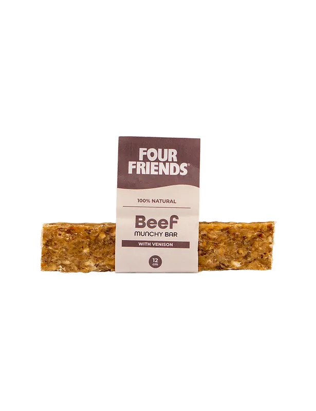 Billigare Natural Chews Beef Munchy Bar with Venison till Hund - 12 cm