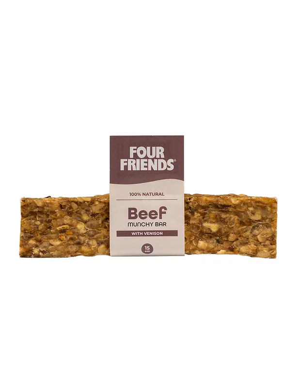 Extra rabatt Natural Chews Beef Munchy Bar with Venison till Hund - 15 cm