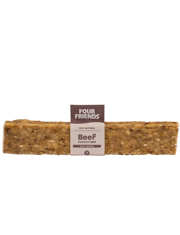 Natural Chews Beef Munchy Bar with Venison till Hund - 22 cm Populär