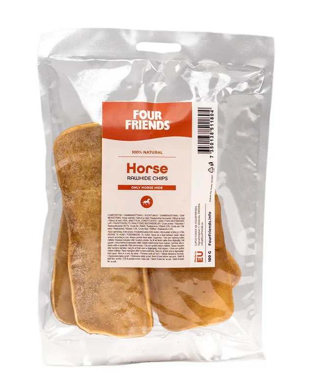 Kampanjpris Horse Rawhide Chips till Hund - 100 g