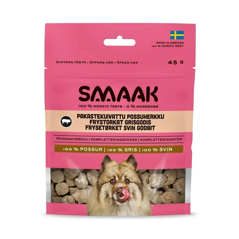 Reapris SMAAK Dog Frystorkat Hundgodis Gris 45 g