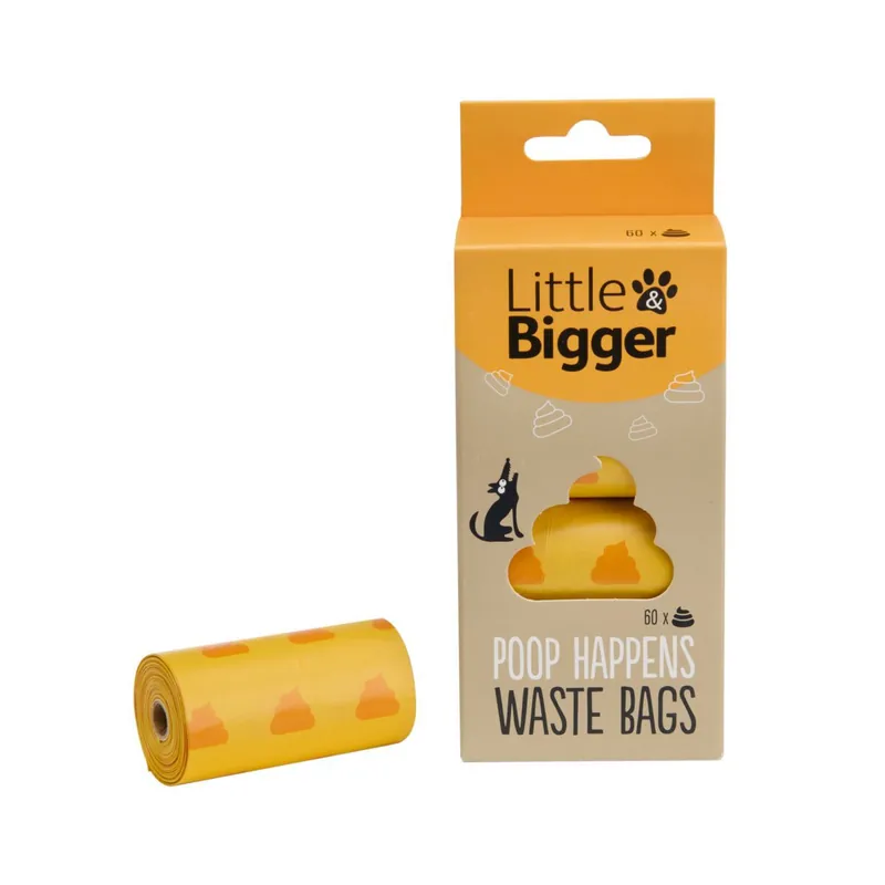Little&Bigger Poop Happens Bajspåsar Orange 60-pack Reapris