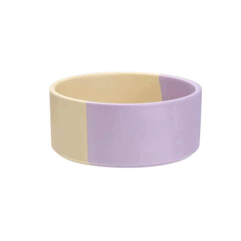 Little&Bigger Duo Hundmatskål i Keramik Beige & Lila Säker betalning