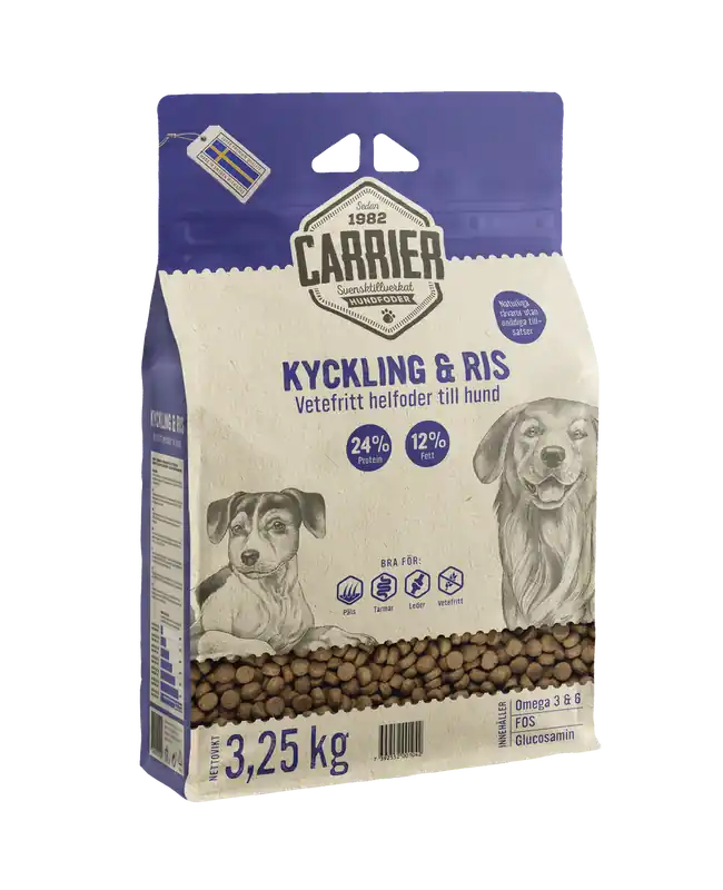 Outlet Kyckling & Ris Hundfoder - 3,25 kg