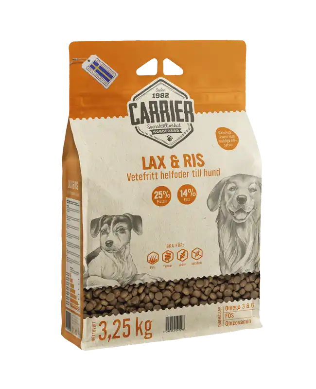 Lax & Ris Hundfoder - 3,25 kg Erbjudande