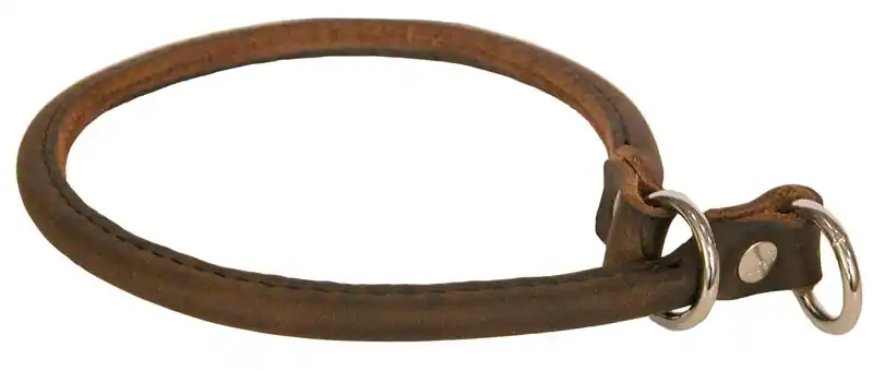 Rundsytt Dressyrhalsband Brun 35cm Outlet