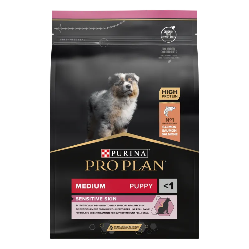 Medium Puppy - SENSITIVE SKIN 3 kg - Hund - Hundmat & hundfoder - Torrfoder för hund - Purina Pro Plan - ZOO.se Köp nu
