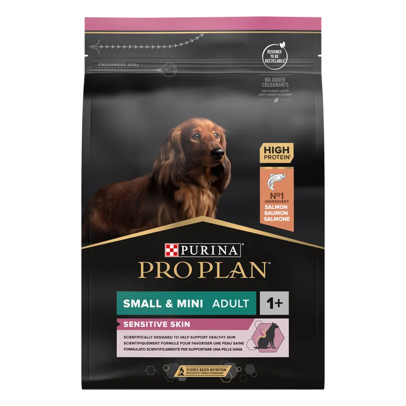 Small & Mini Adult - SENSITIVE SKIN 3 kg - Hund - Hundmat & hundfoder - Torrfoder för hund - Purina Pro Plan - ZOO.se Kundfavorit