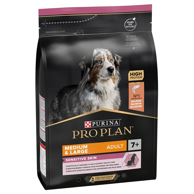 Begränsat erbjudande PURINA PRO PLAN Medium & Large Adult 7+ Sensitive Skin - Ekonomipack 2 x 3 kg