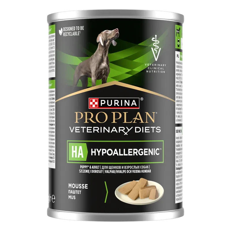 Canine HA Hypoallergenic Mousse 400 g - Hund - Hundmat & hundfoder - Veterinärvåtfoder för hund - Purina Pro Plan Veterinary Diets - ZOO.se Kampanjpris