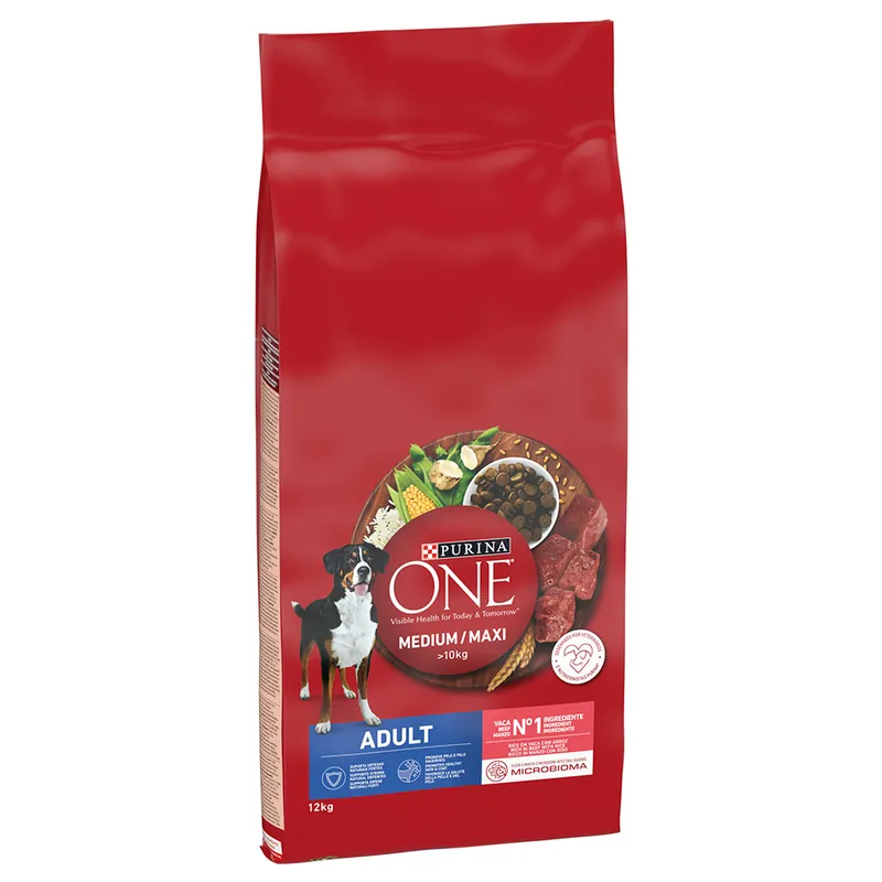 PURINA ONE Medium/Maxi Adult Nötkött & ris - 12 kg Beställ idag