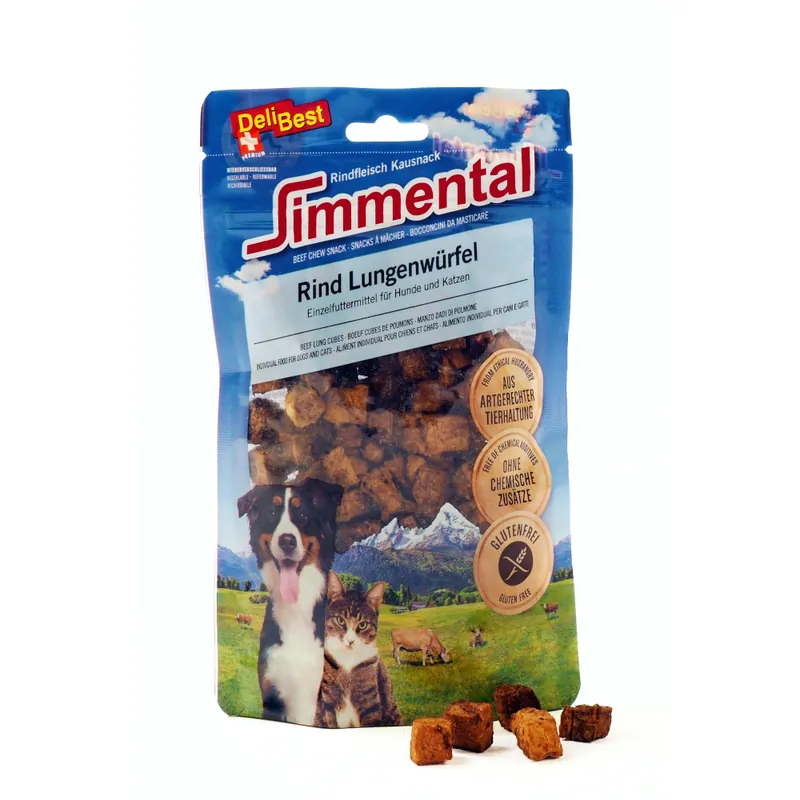 Nyhet DeliBest Simmental tärningar av nötlunga - Ekonomipack 8 x 60 g