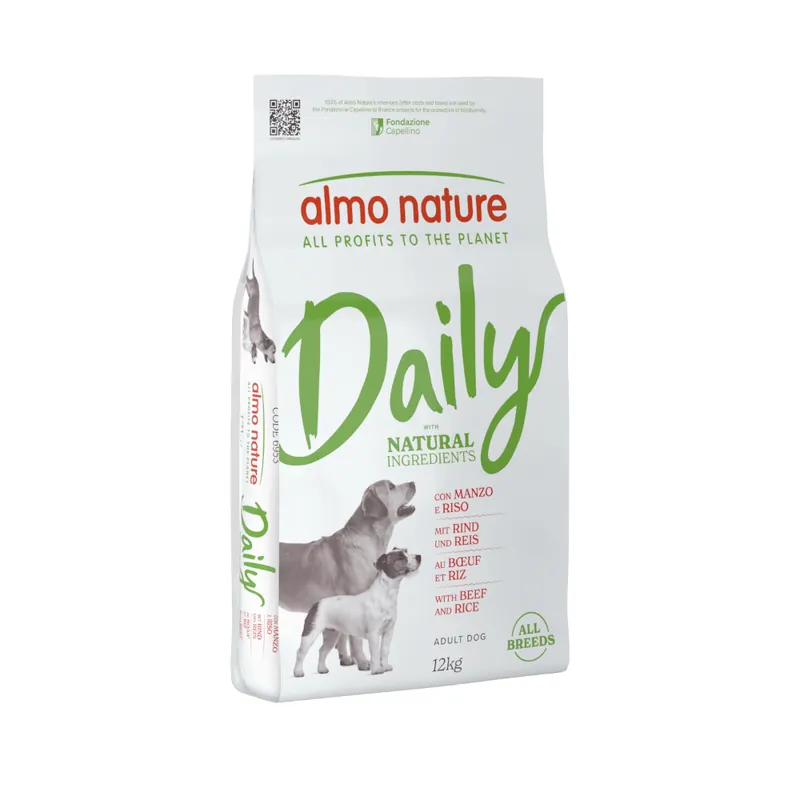 Premium Almo Nature Daily all Breeds Nötkött & ris - 12 kg
