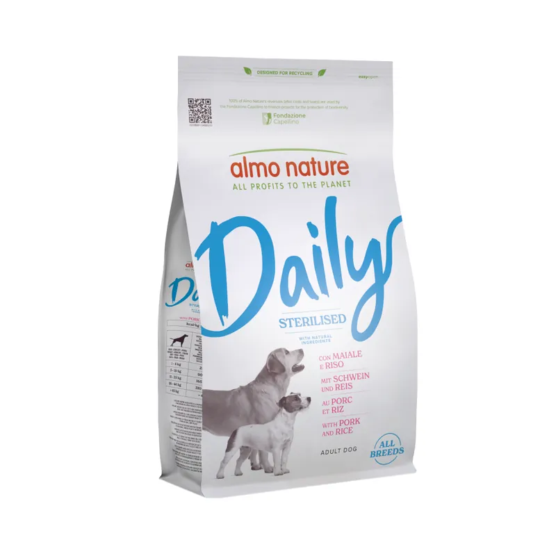 Almo Nature Daily Sterilised all Breeds Fläskkött & ris - 1,2 kg Bästa pris