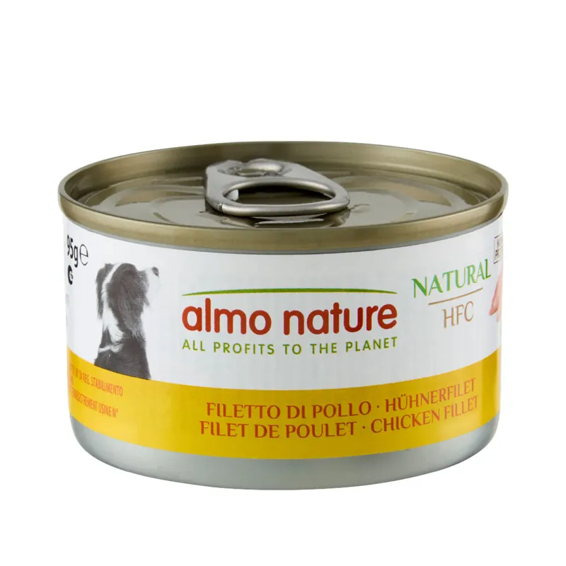 Snabb leverans Ekonomipack Almo Nature HFC 12 x 95 g - Kycklingfilé