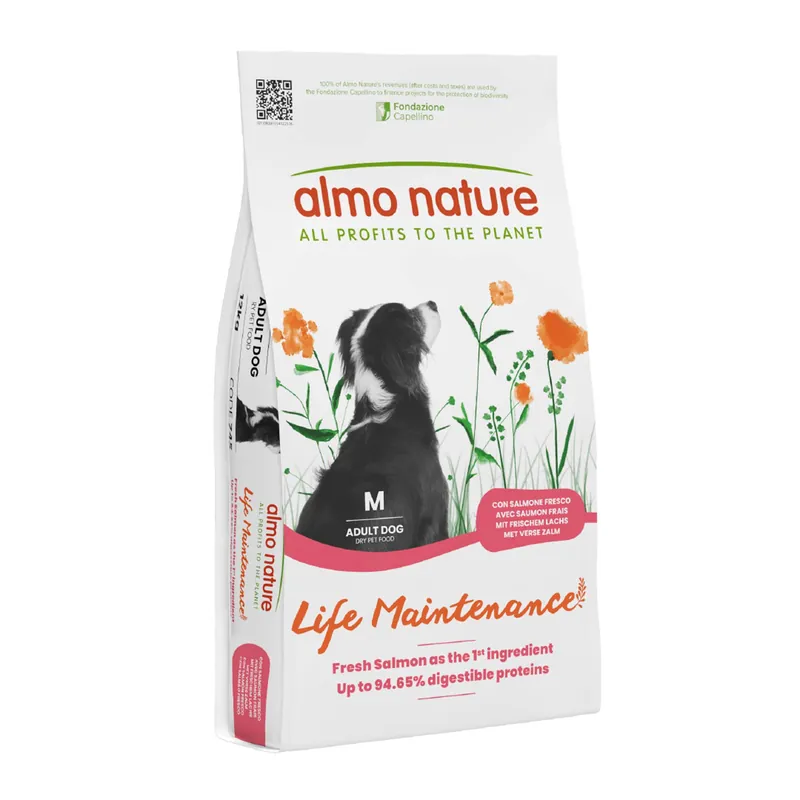 Bästa pris Almo Nature Life Maintenance Adult Medium lax & ris - Ekonomipack 2 x 12 kg