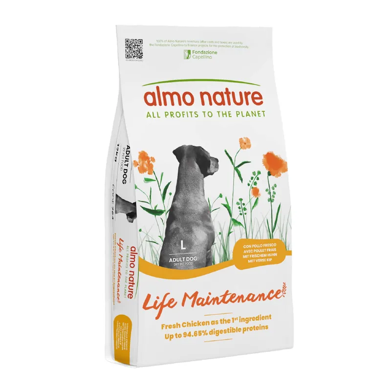 Begränsad tid Almo Nature Life Maintenance Adult Large kyckling & ris - 12 kg