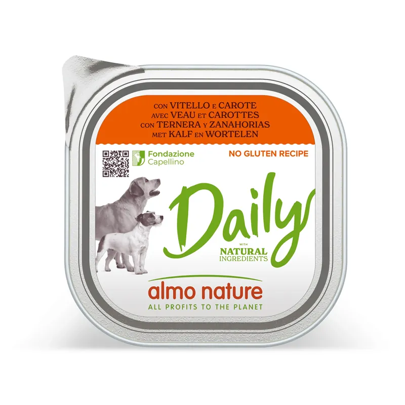 Ekonomipack Almo Nature Daily 18 x 300 g - Med kalvkött & morötter Lågt pris