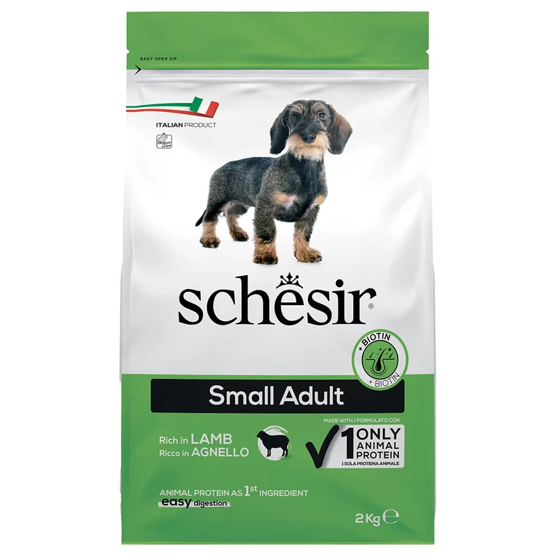 Schesir Dog Small Adult med lamm - Ekonomipack 2 x 2 kg I lager