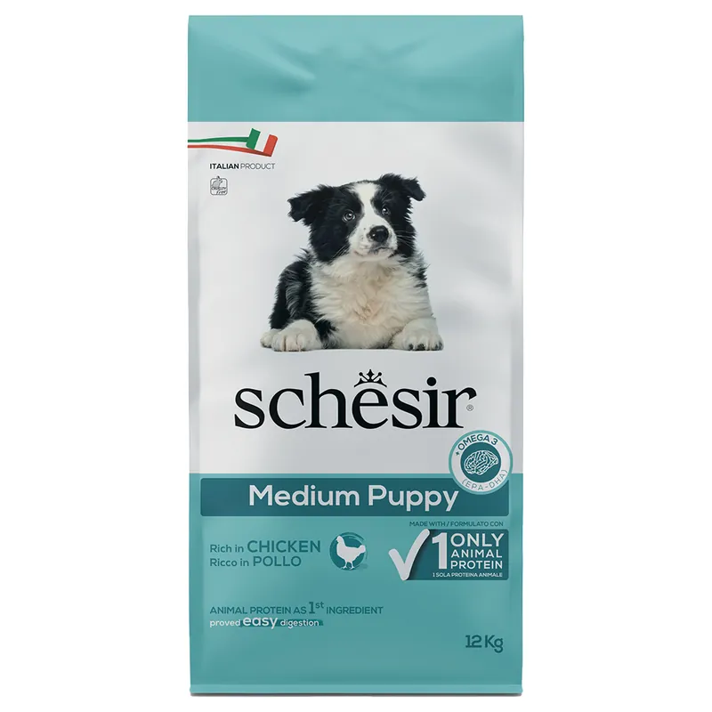 Rabatt Schesir Dog Dry Medium Puppy med kyckling - 12 kg