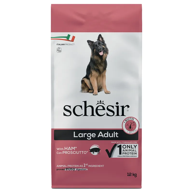 Erbjudande Schesir Dog Large Adult med skinka - Ekonomipack 2 x 12 kg