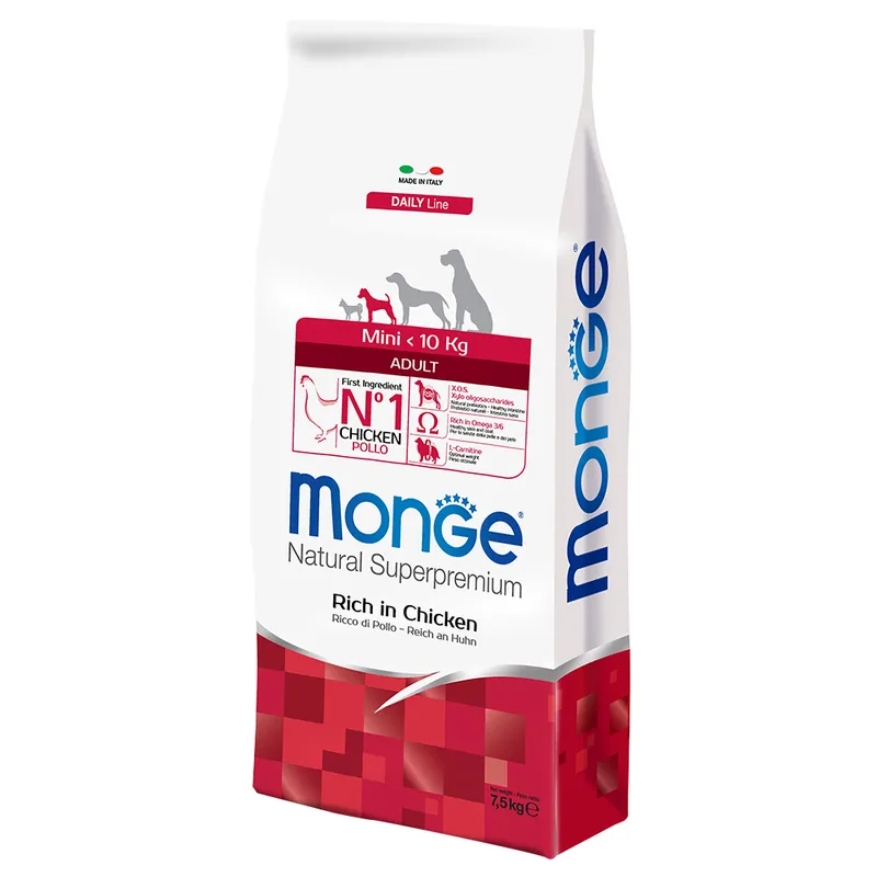 prisnedsättning Monge Superpremium Adult Mini med kyckling - 7,5 kg
