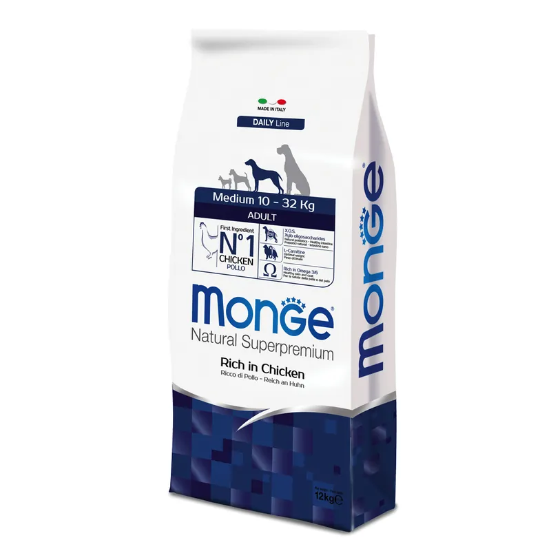 Ekonomipaket 2 x 12 kg Monge Natural Superpremium - Vuxen Medium Billigare