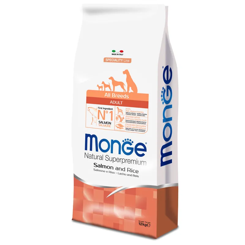 Lågt pris Monge Natural Superpremium Lax & Ris - 12 kg