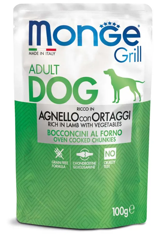 Monge Grill Lamm & Grönsaker Hund 100 g Expressleverans