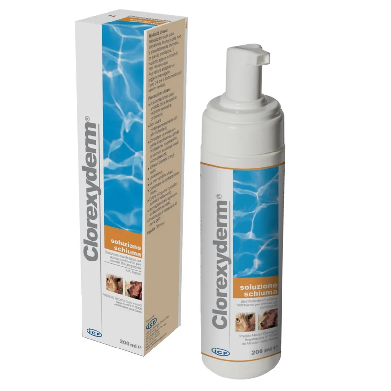 Lågt pris Clorexyderm® Foam - Liquid Solution päls-/hudvård - 2 x 200 ml