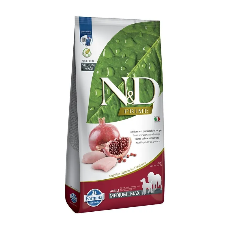 Farmina N&D Prime Dog Chicken & Pomegranate M/L 12 kg Rabatter
