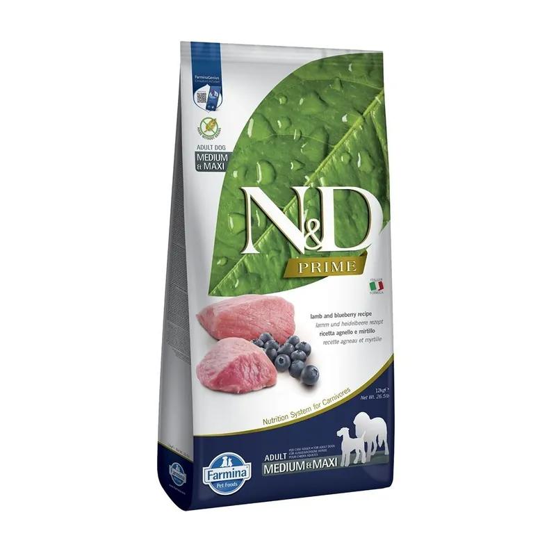 Reapris Farmina N&D Prime Dog Lamb & Blueberry M/L 12 kg