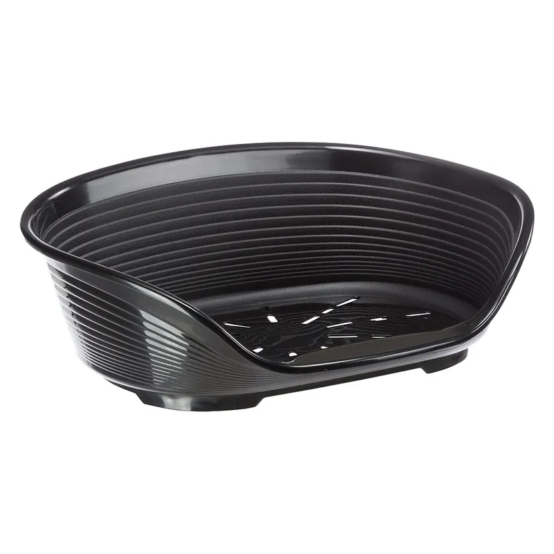 Billig Ferplast Siesta Deluxe hundkorg svart - Set Stl 4 korg + fötter