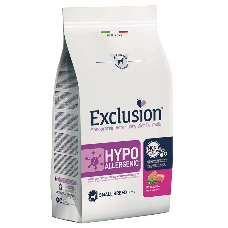 Exclusion Hypoallergenic Small Breed med fläsk och ärtor - Ekonomipack 2 x 7 kg Trygg betalning