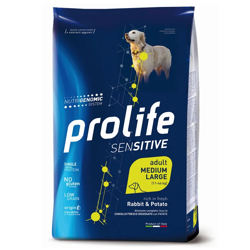 Prolife Sensitive Vuxen Medium/Stor Kanin och Potatis - 10 kg Trygg betalning