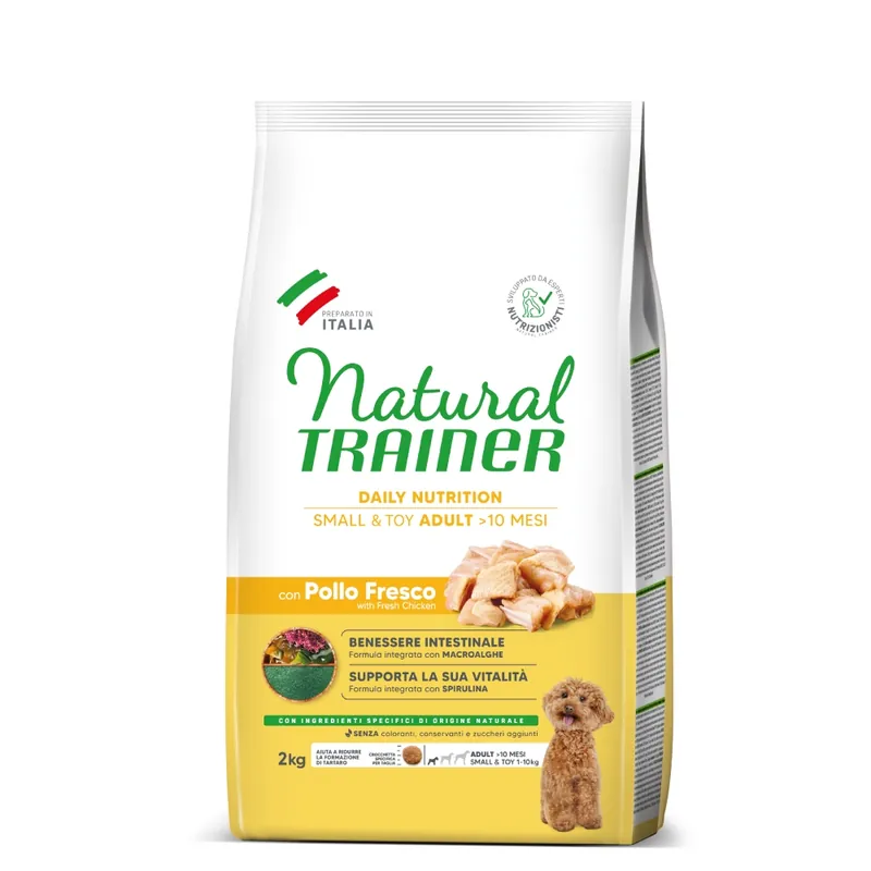 Natural Trainer Adult Small & Toy med kyckling - Ekonomipack 2 x 2 kg Nedsatt pris