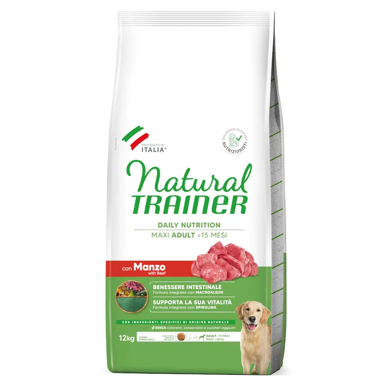 Natural Trainer Maxi med nötkött - 12 kg Nyhet