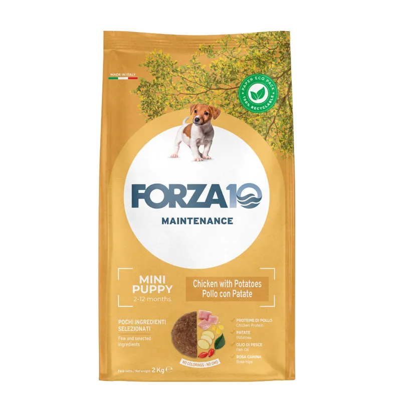 Endast denna vecka Forza10 Maintenance Mini Puppy Kyckling med Potatis - Ekonomipack 3 x 2 kg