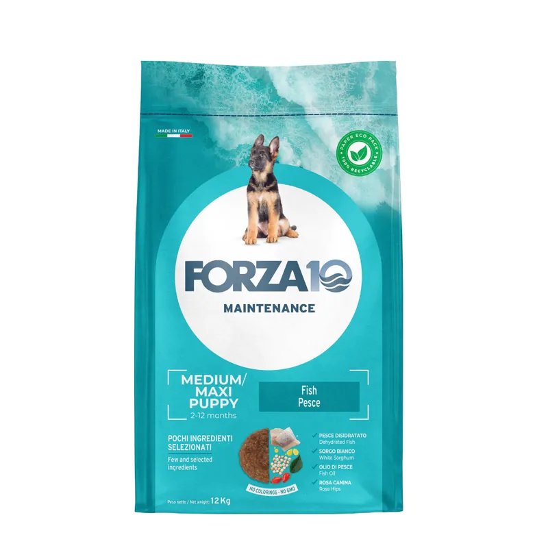 Forza 10 Puppy Junior med fisk - Ekonomipack 2 x 12 kg Nedsatt pris
