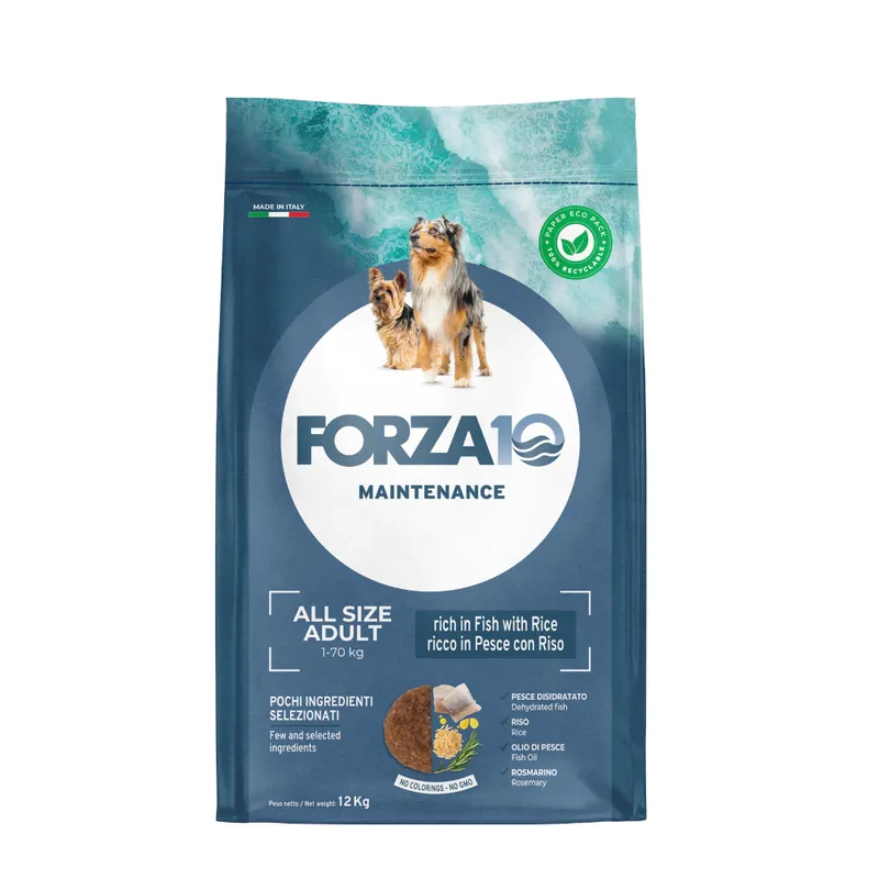 Populärt val Forza 10 All Breeds Maintenance med fisk & ris - 12 kg