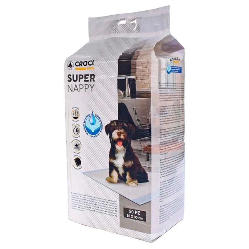 Croci Super Nappy valpunderlägg - L 90 x B 60 cm, 50 st Kampanjpris