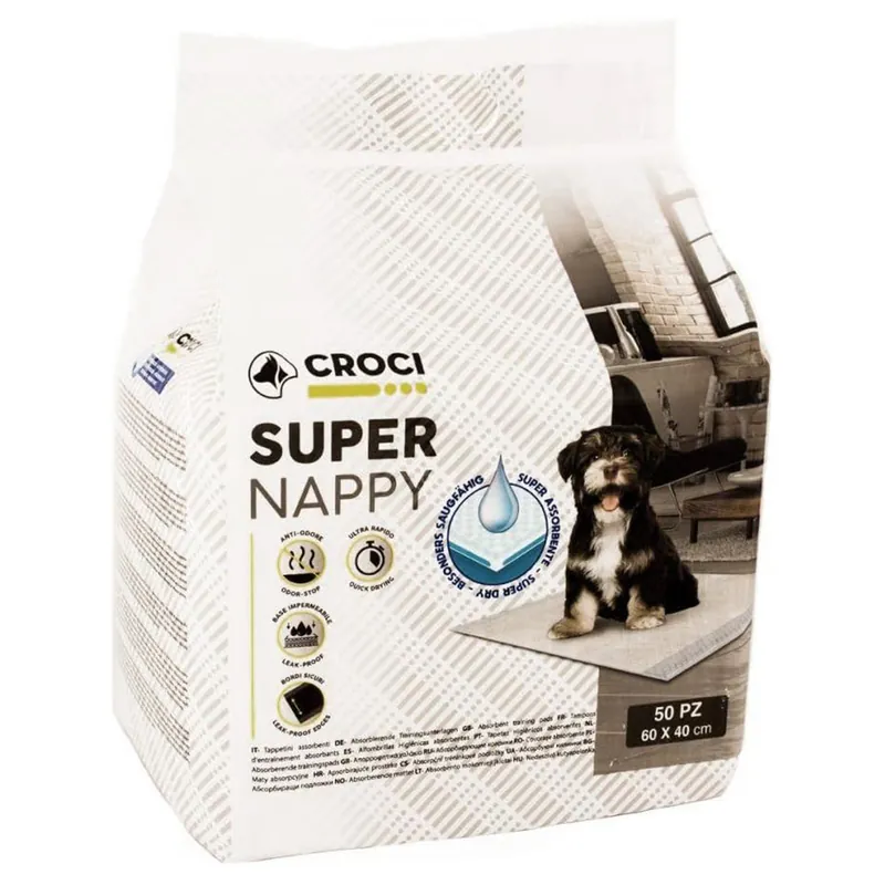 Rea Croci Super Nappy valpunderlägg - L 60 x B 40 cm, 50 st